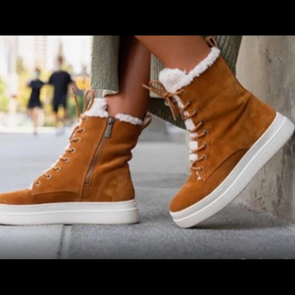 TORRIE BOOT COGNAC WATERPROOF SUEDE